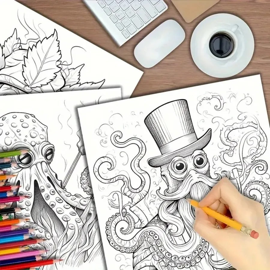 Livre de coloriage artistique Original, papier amélioré épais, 22 Pages, cadeau pour vacances, fête d'anniversaire, 1 pièce