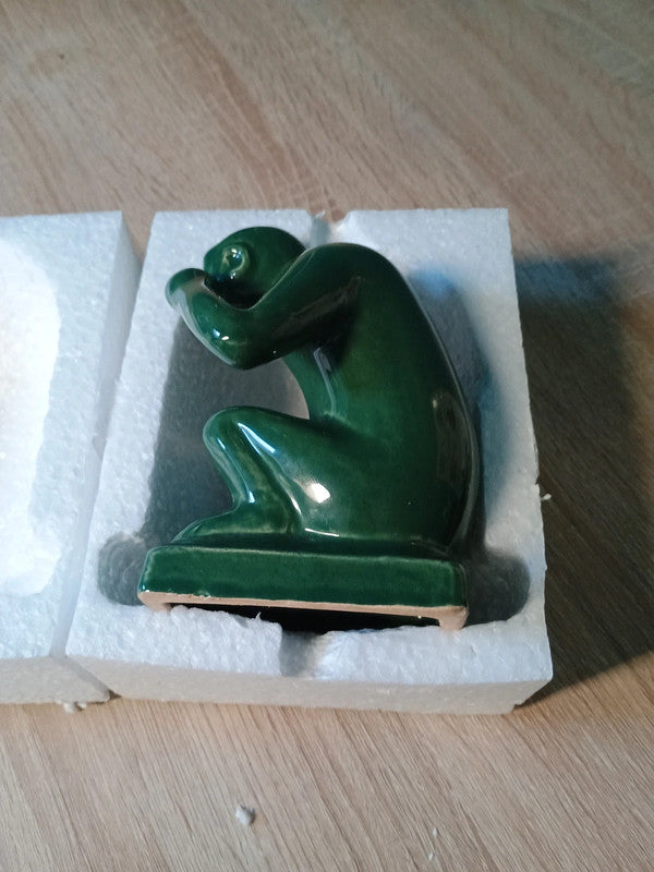 Le singe vert penseur du grand garde de Mons