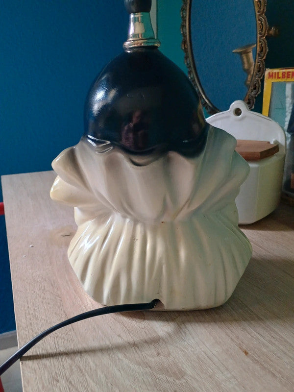 Lampe ancienne céramique Pierrot vintage