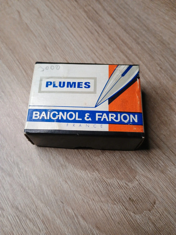 Rare Boîte de plumes Baignol & Farjon