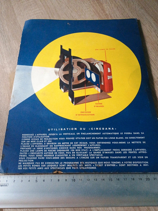 Appareil de projection publicitaire Banania + bande de projection 1960
