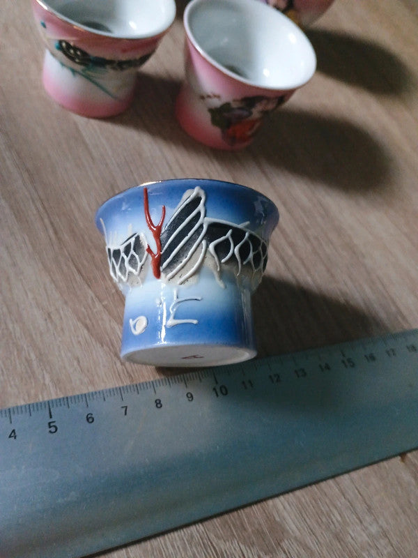 Lot 6 petits verres érotique à saké d'origine japonaise japonais Japon