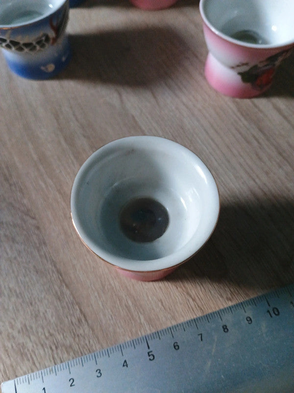 Lot 6 petits verres érotique à saké d'origine japonaise japonais Japon