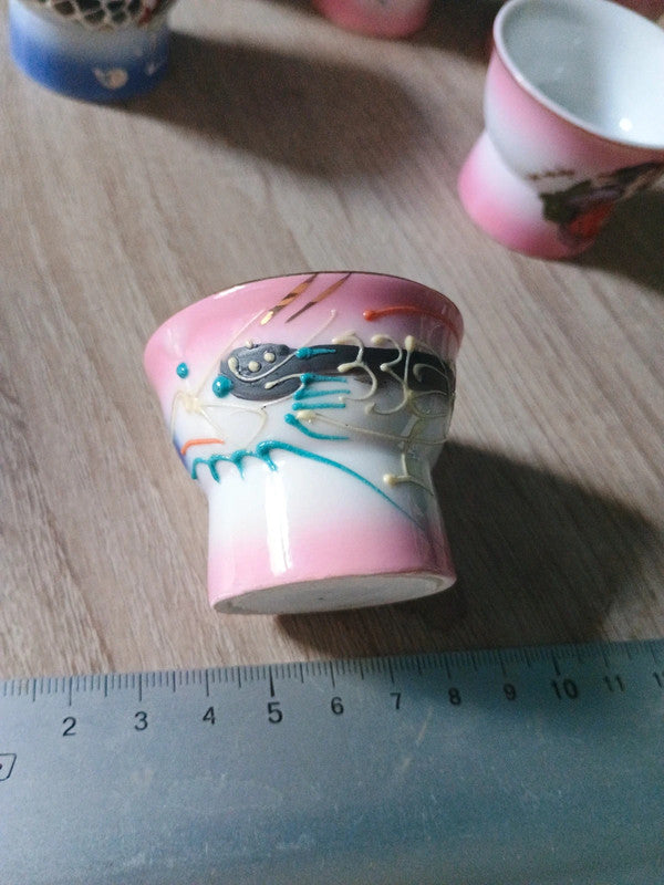 Lot 6 petits verres érotique à saké d'origine japonaise japonais Japon