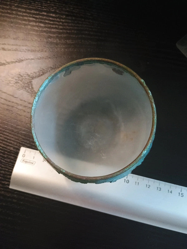 Pièce unique ! Coupe bol en verre et décors