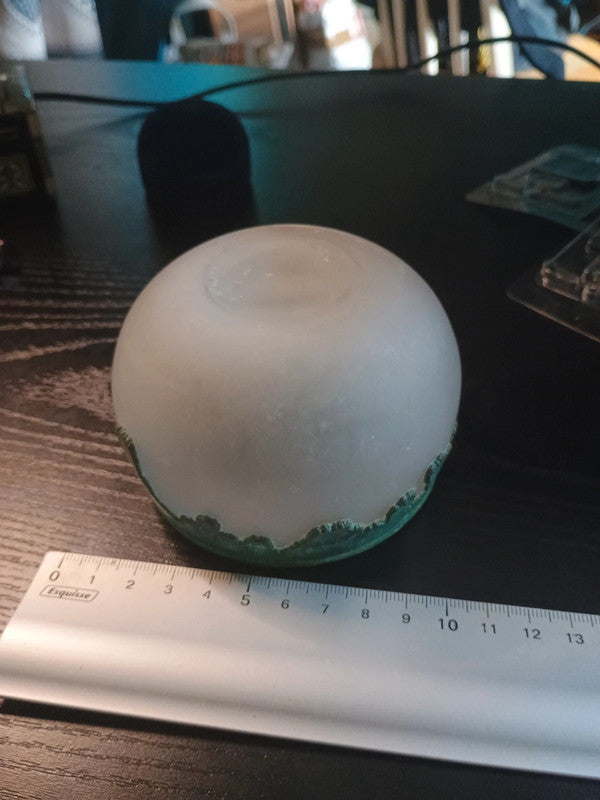 Pièce unique ! Coupe bol en verre et décors
