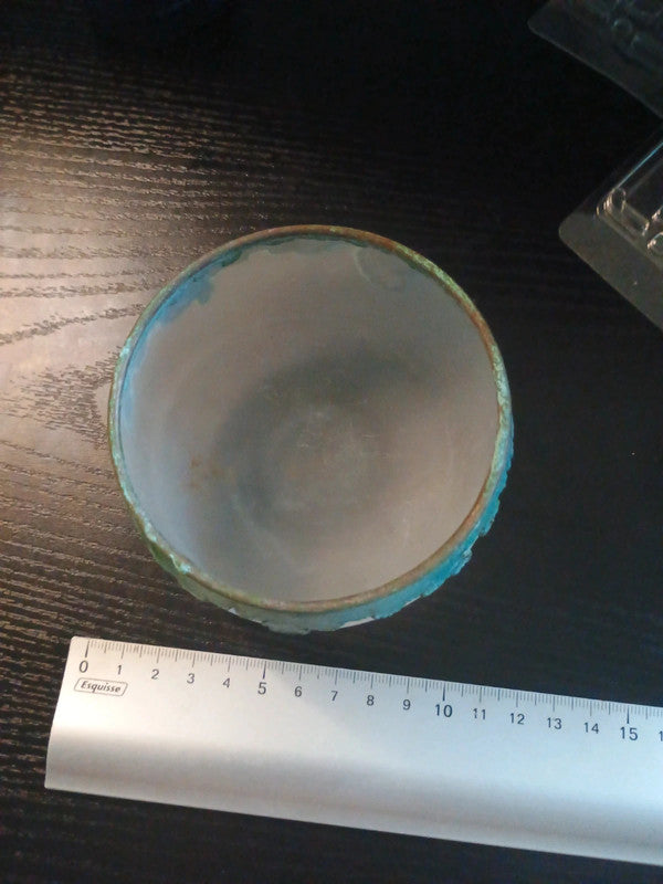 Pièce unique ! Coupe bol en verre et décors