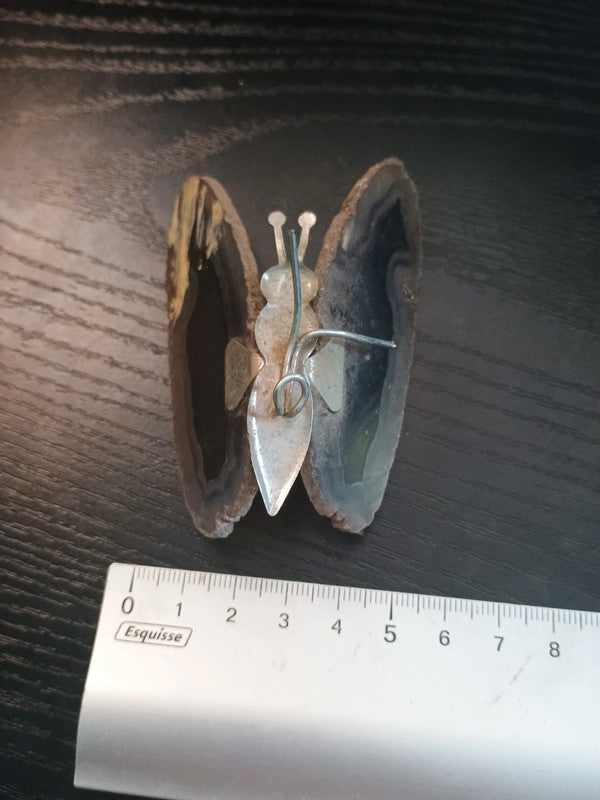 Papillon en pierre d'Agathe