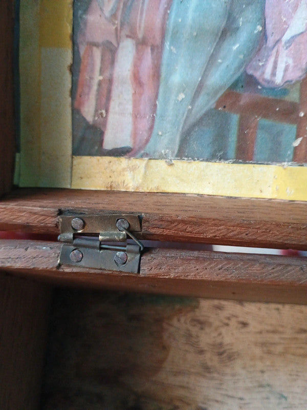 Boîte en bois d'écolière ou de peinture