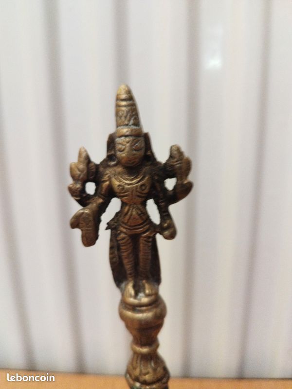 Magnifique ancienne Cloche en bronze du Népal, pièce unique, 16 cm de haut