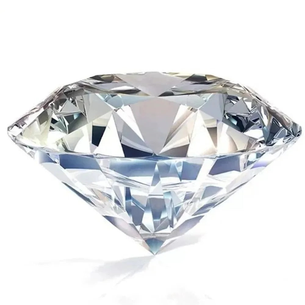 Moissanite pierre diamant cultivé en laboratoire white, 5mm - 0.5 CT