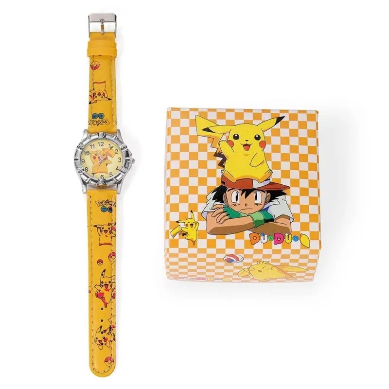 Montre Pokémon pour garçons et filles, dessin animé, boîte cadeau d'anniversaire pour enfants