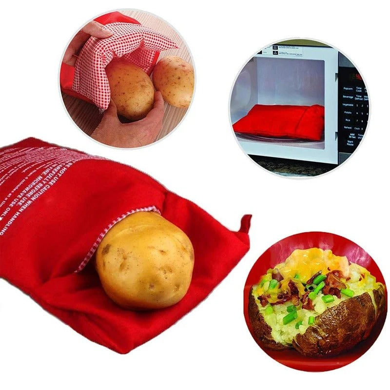 Sac de pommes de terre au micro-ondes réutilisable Express sac de cuisson 4 minutes