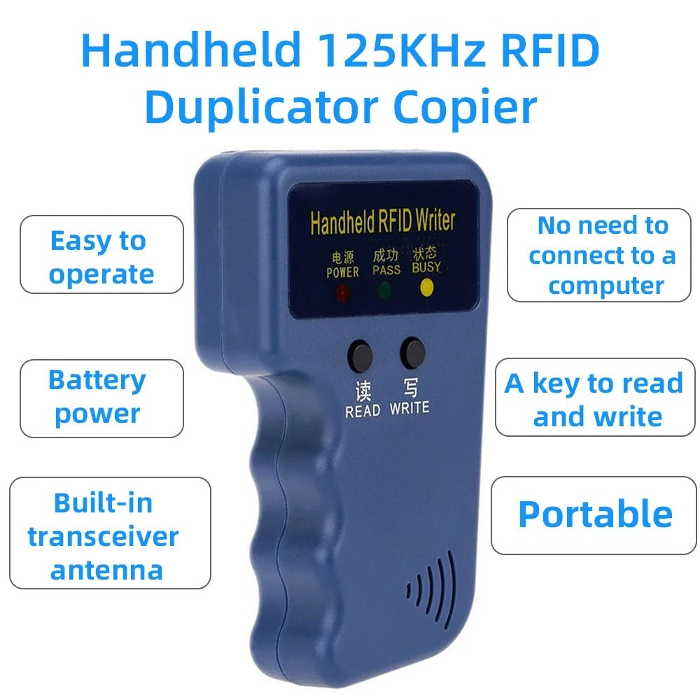 Copieur et duplicateur de carte d'identification RFID, 125KHz, EM4100, 5200, T5577