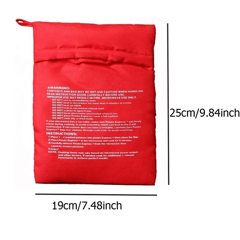 Sac de pommes de terre au micro-ondes réutilisable Express sac de cuisson 4 minutes