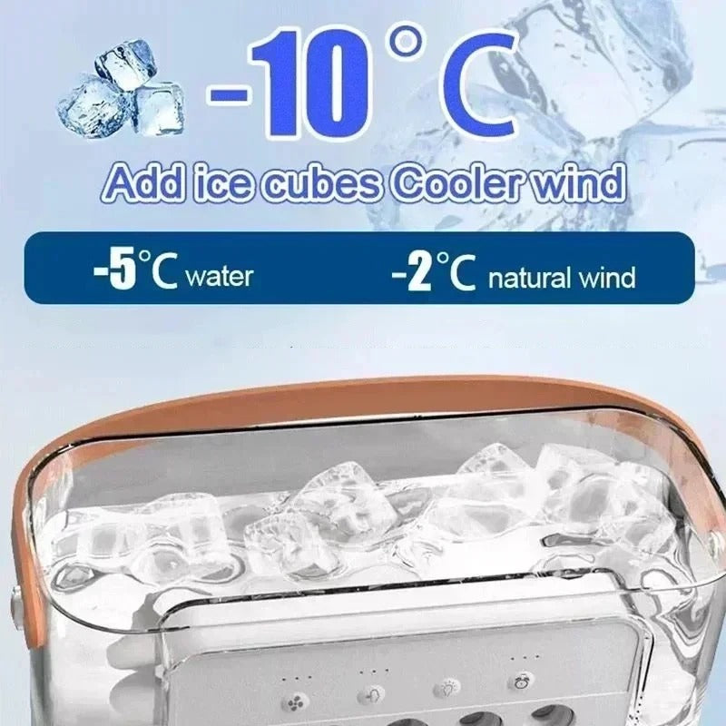 3 en 1 ventilateur Mini refroidisseur d'air LED veilleuse Portable humidificateur réglage de l'air ventilateur bureau maison