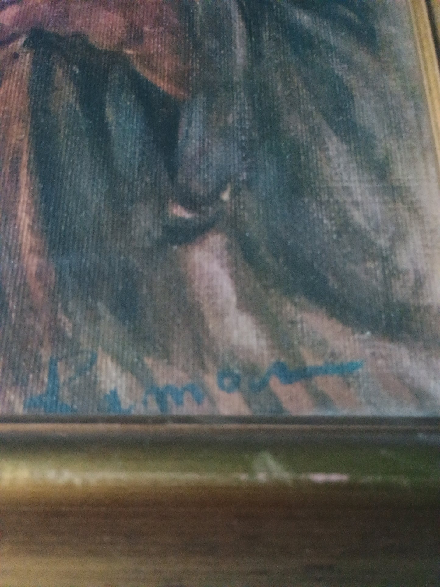 Magnifique peinture huile sur toile signée Ramon