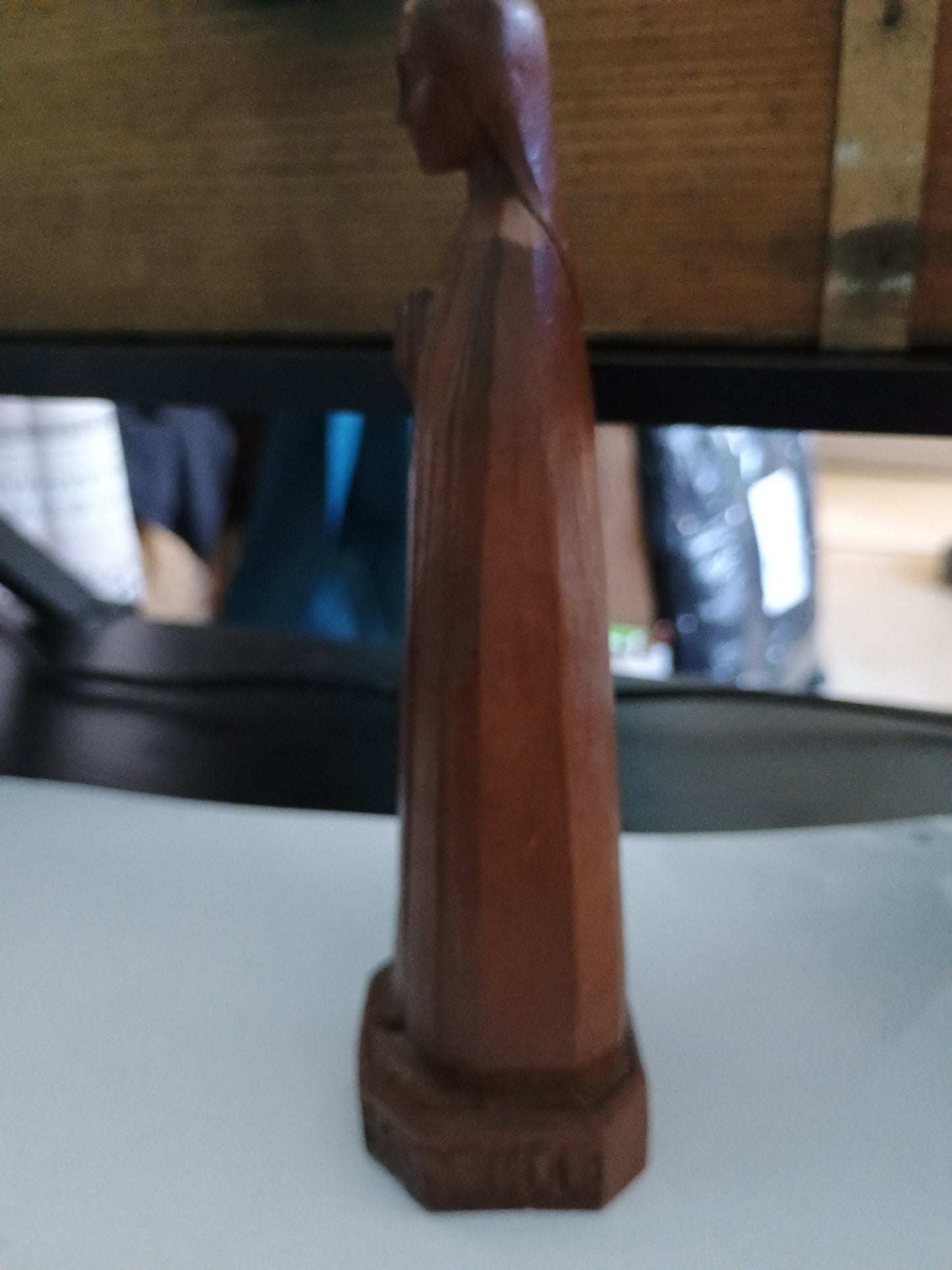 Statuette en bois N.D. de toute prudence col de l'Iseran