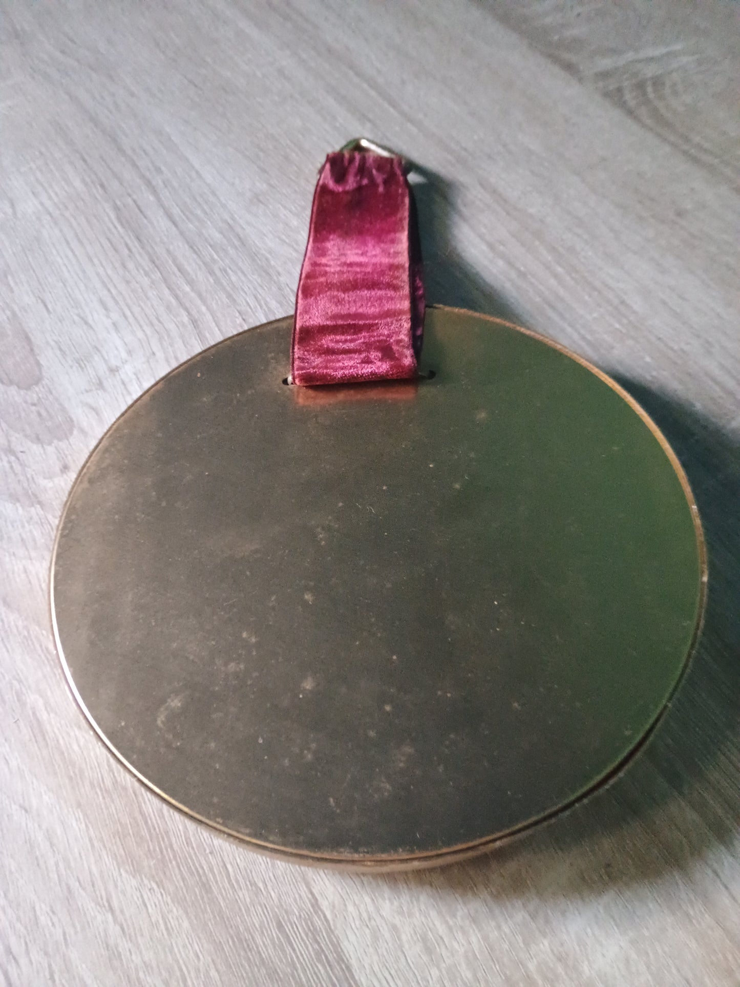 Cadres verre bombée rond fleurs séchées anciens