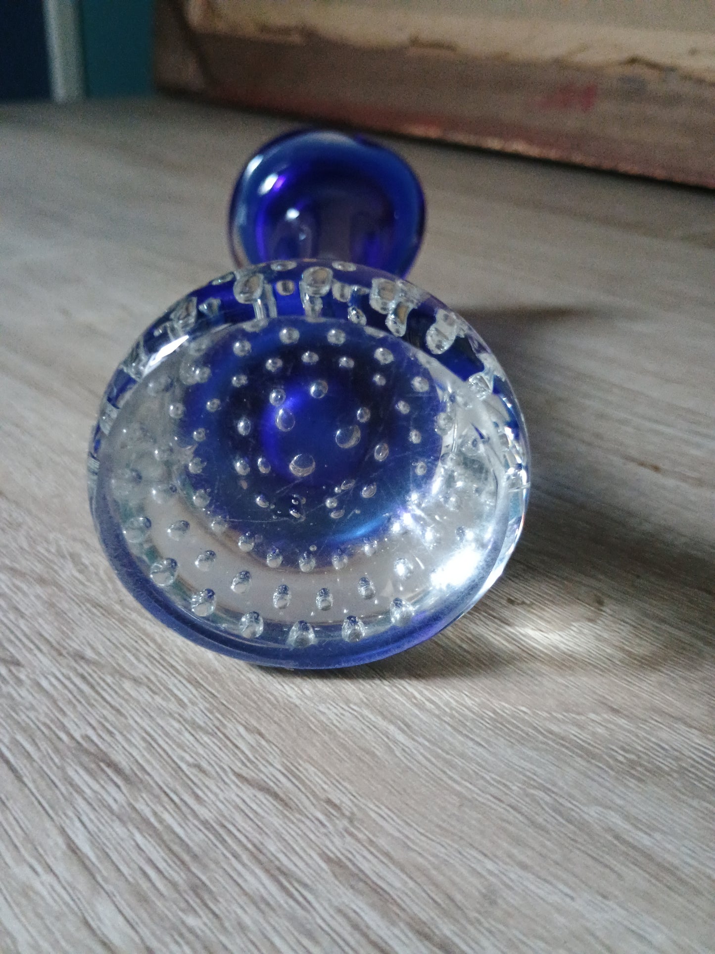 Bo Borgstrom & Aseda Glasbruk Sweden - Vase tulipe base bullée 1970s