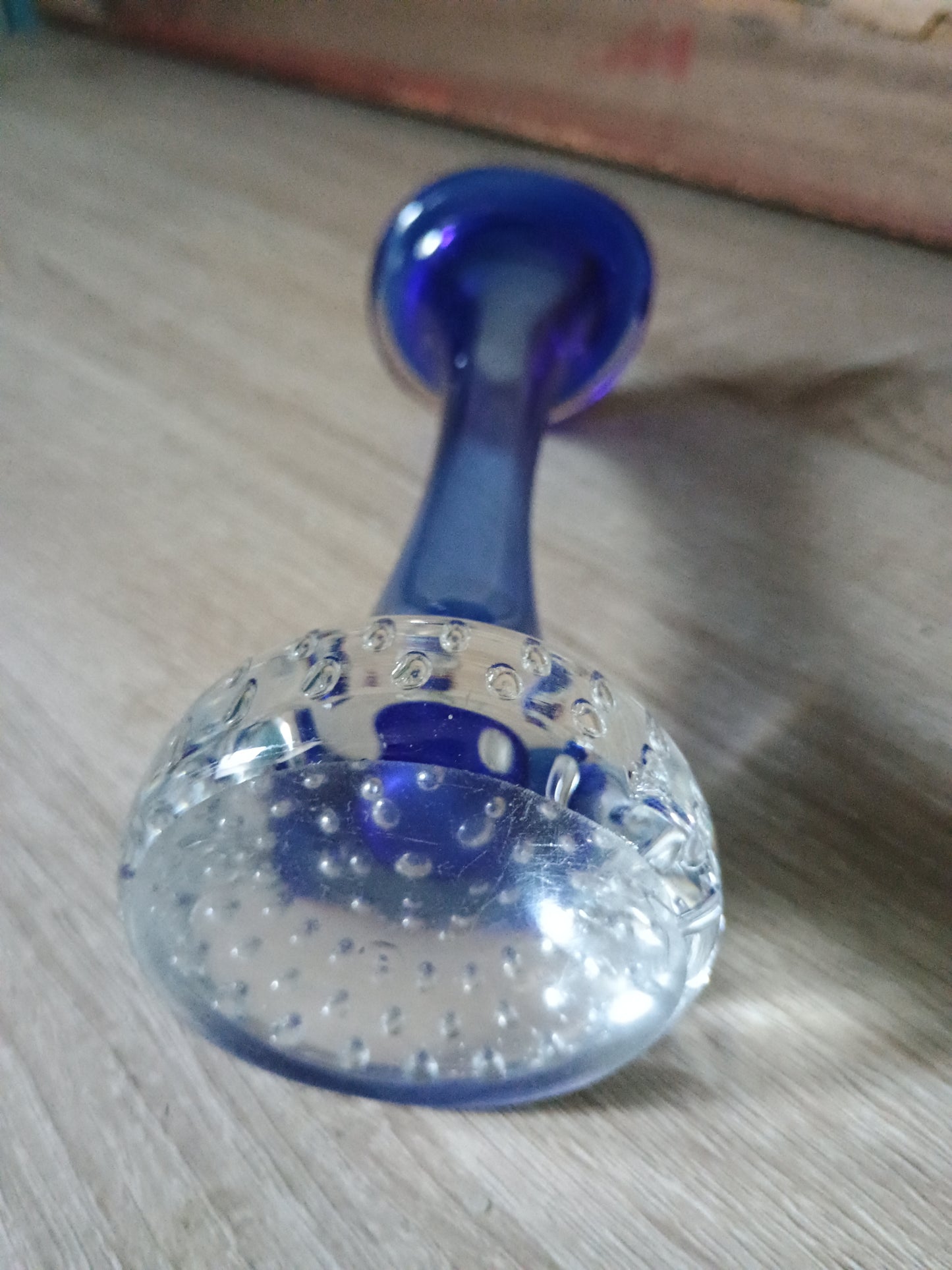 Bo Borgstrom & Aseda Glasbruk Sweden - Vase tulipe base bullée 1970s