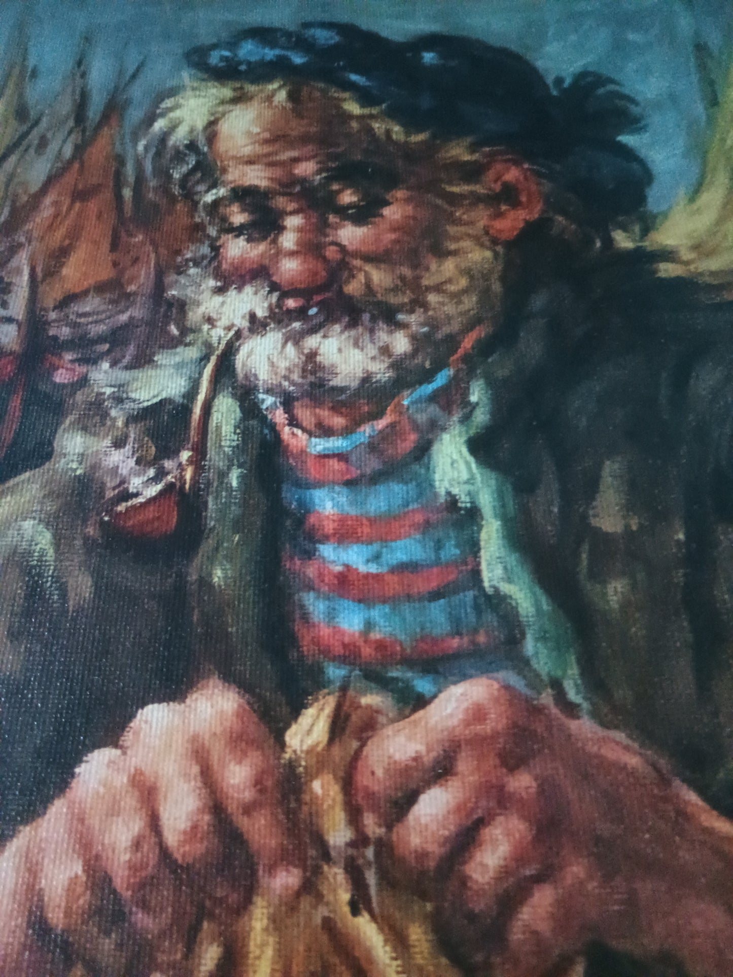 Magnifique peinture huile sur toile signée Ramon