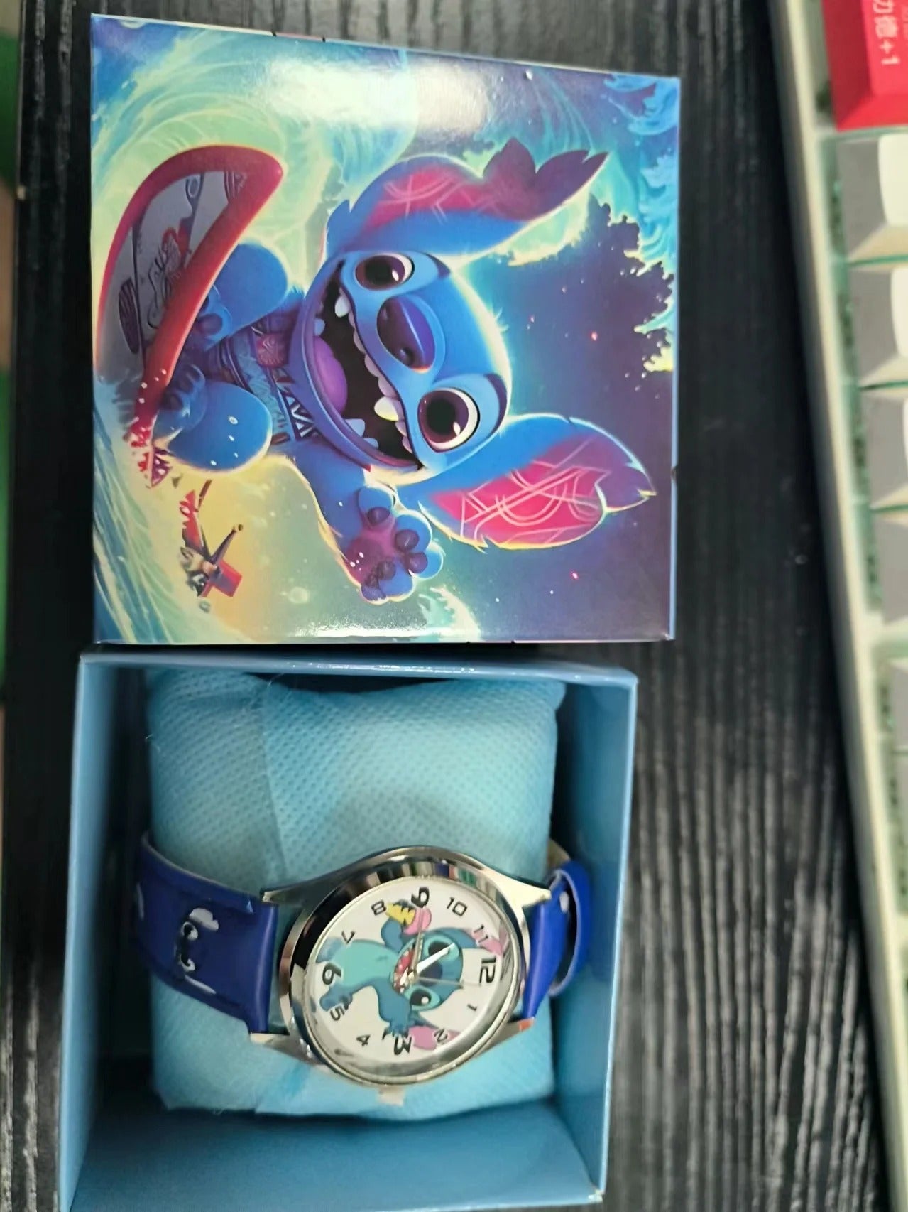 Coffret cadeau montre Stitch Disney Quartz ideal cadeau d'anniversaire mignon Girly coeur