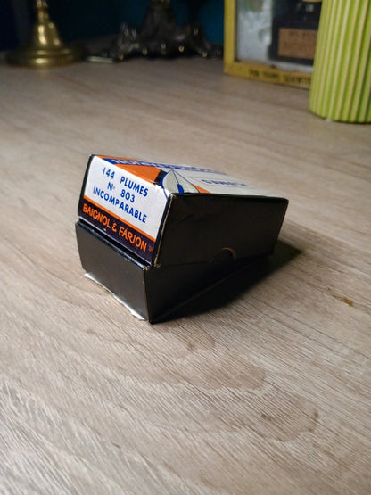 Rare Boîte de plumes Baignol & Farjon
