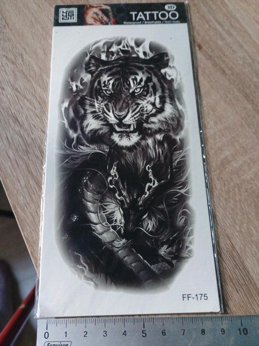 Pack lot comprenant 6 tatouages tattoo éphémères loups pour adultes