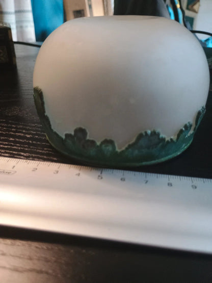 Pièce unique ! Coupe bol en verre et décors
