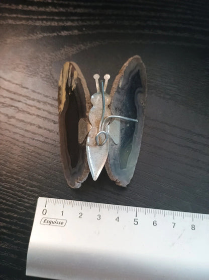 Papillon en pierre d'Agathe