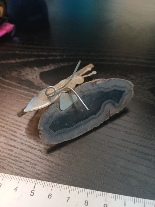 Papillon en pierre d'Agathe