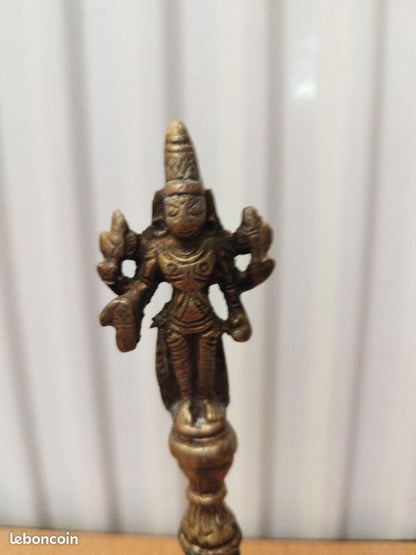 Magnifique ancienne Cloche en bronze du Népal, pièce unique, 16 cm de haut
