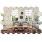 Autocollant mural miroir 45 pièces hexagonal