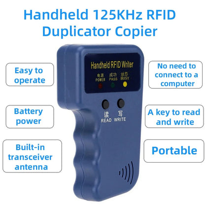 Copieur et duplicateur de carte d'identification RFID, 125KHz, EM4100, 5200, T5577