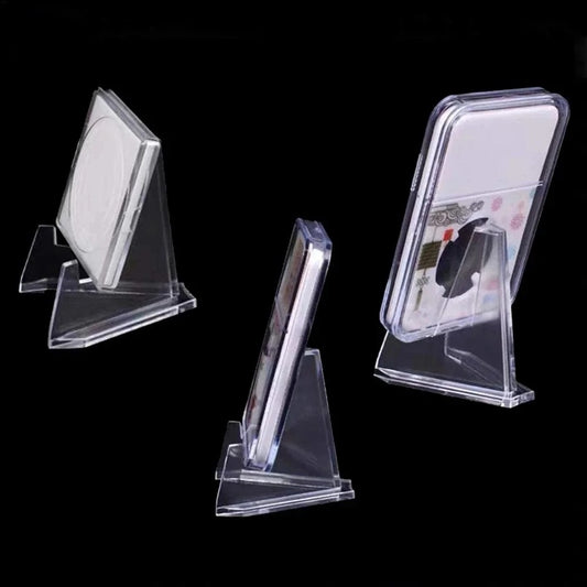 Présentoir en acrylique Triangle Transparent idéal pour pièce de monnaie, lingot, photo etc...