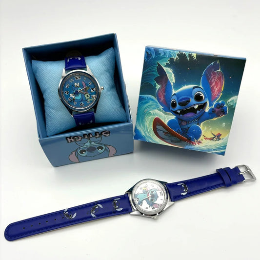 Coffret cadeau montre Stitch Disney Quartz ideal cadeau d'anniversaire mignon Girly coeur