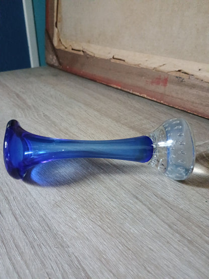 Bo Borgstrom & Aseda Glasbruk Sweden - Vase tulipe base bullée 1970s