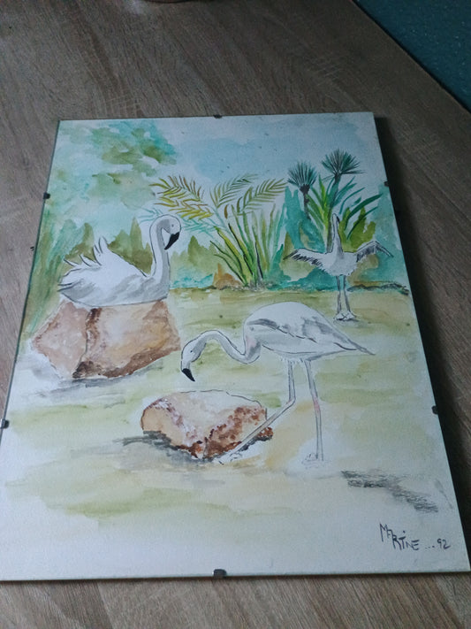 Belle peinture signée Martine 92