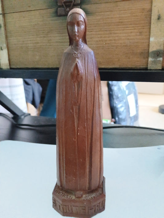 Statuette en bois N.D. de toute prudence col de l'Iseran