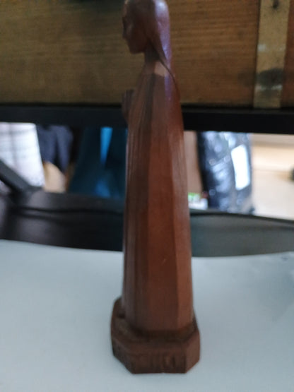 Statuette en bois N.D. de toute prudence col de l'Iseran