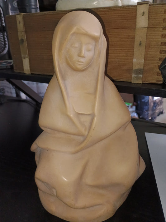Rare Statuette, reproduction de la Vierge de Moissac, Musée du Louvre, Résine